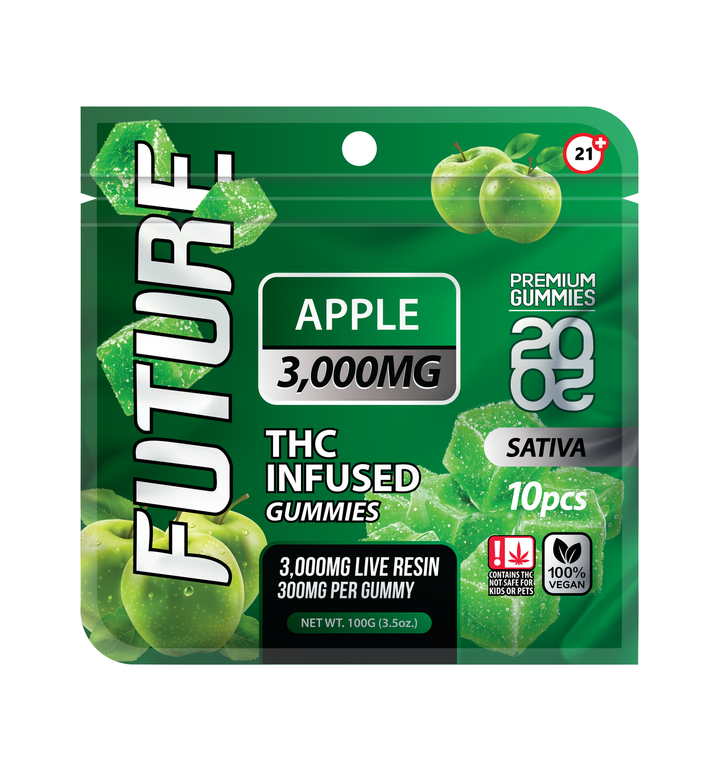 Future Thca Infused Gummies 3000 MG - Apple - B2B