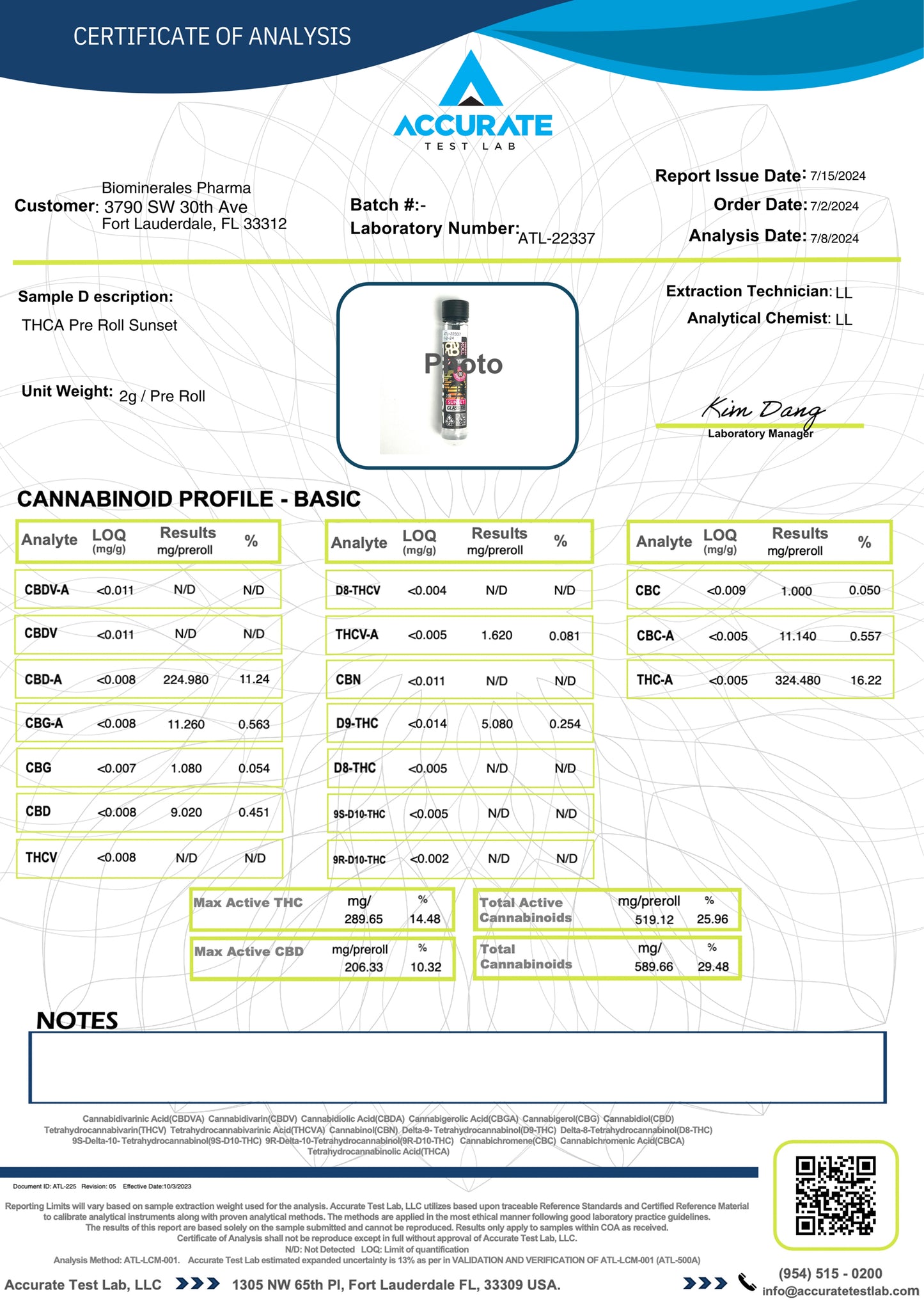 Sunset (Hybrid) 2G Pre-Roll with Glass Tip and GummyCap™