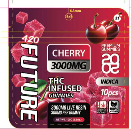 Future Thca Infused Gummies 3000 MG - Cherry - B2B