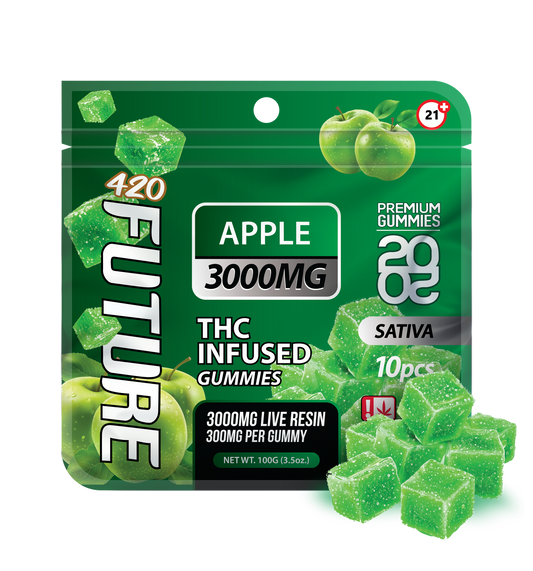 Apple (Sativa) Infused THCA Gummies - 10 Pieces