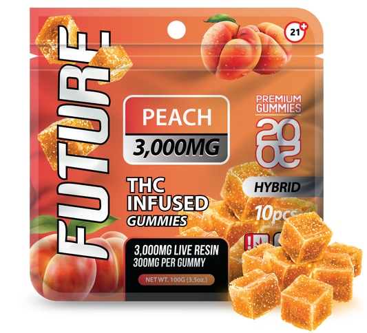 Future Thca Infused Gummies 3000 MG - Peach - B2B