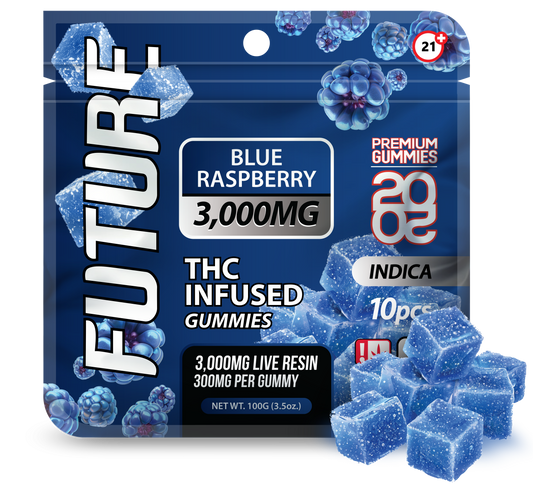 Future Thca Infused Gummies 3000 MG - Blue Raspberry - B2B