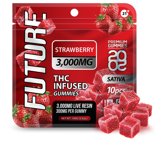 Future Thca Infused Gummies 3000 MG - Strawberry - B2B
