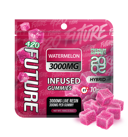 Watermelon (Hybrid) Infused THCA Gummies - 10 Pieces