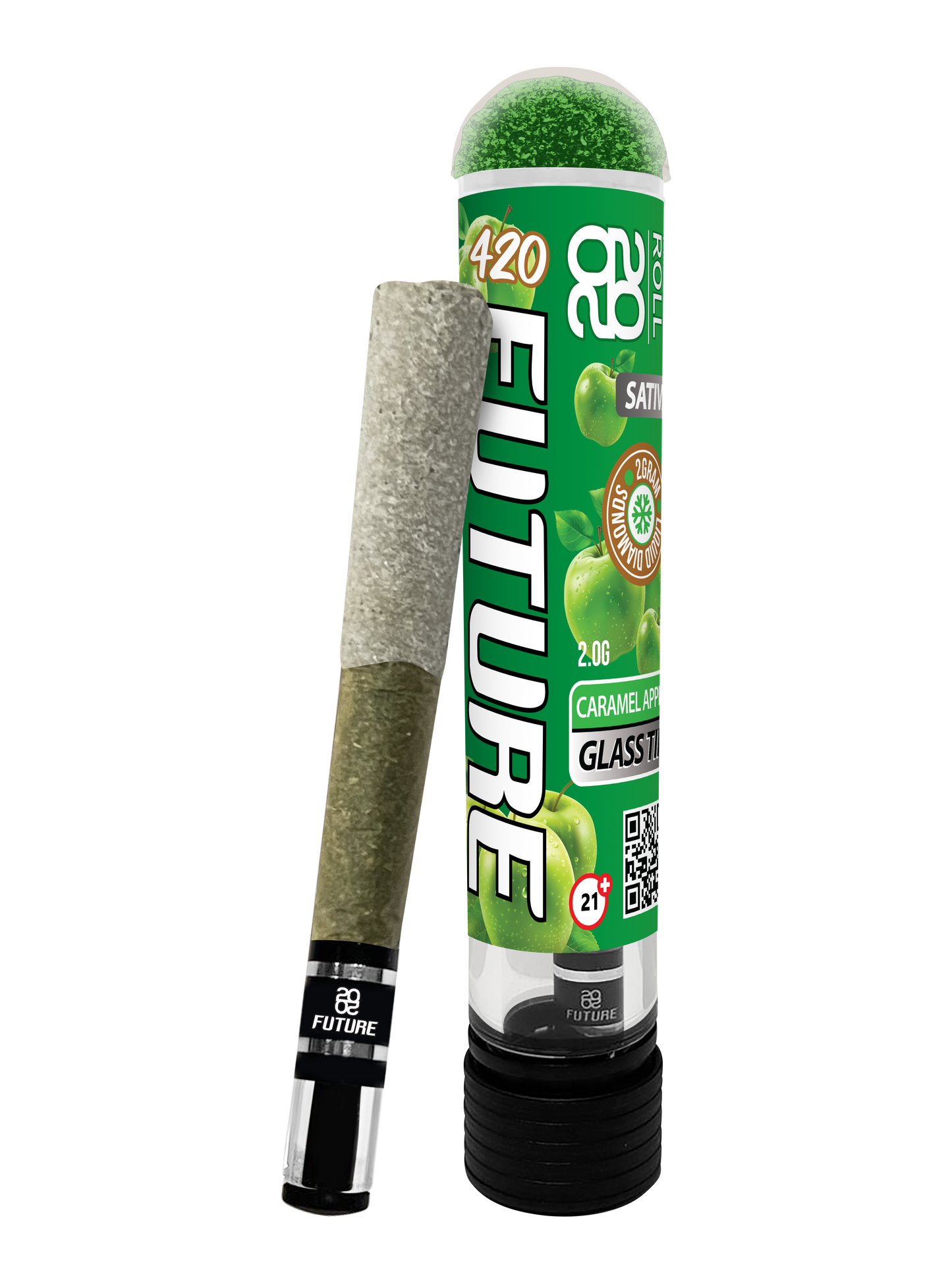 Caramel Apple (Sativa) 2G Pre-Roll with Glass Tip and GummyCap™