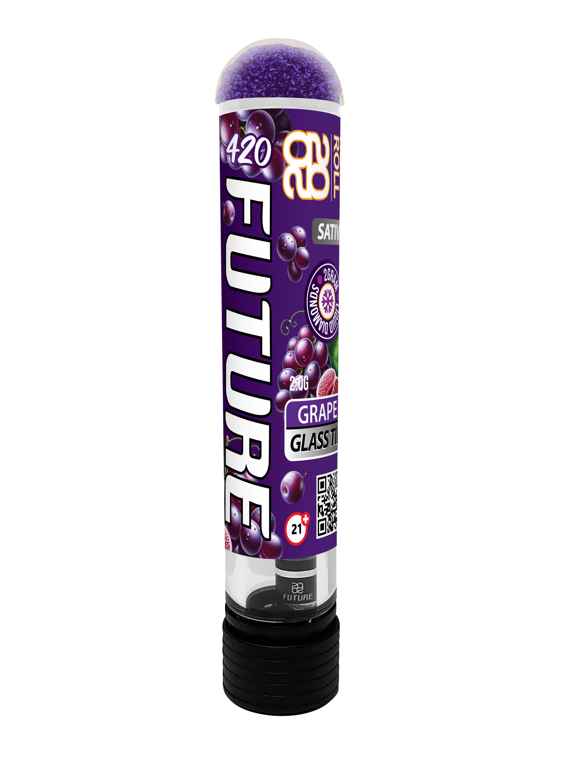 Grape (Sativa) 2G Pre-Roll with Glass Tip and GummyCap™