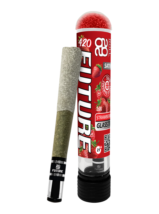 Strawberry (Sativa) 2G Pre-Roll with Glass Tip and GummyCap™