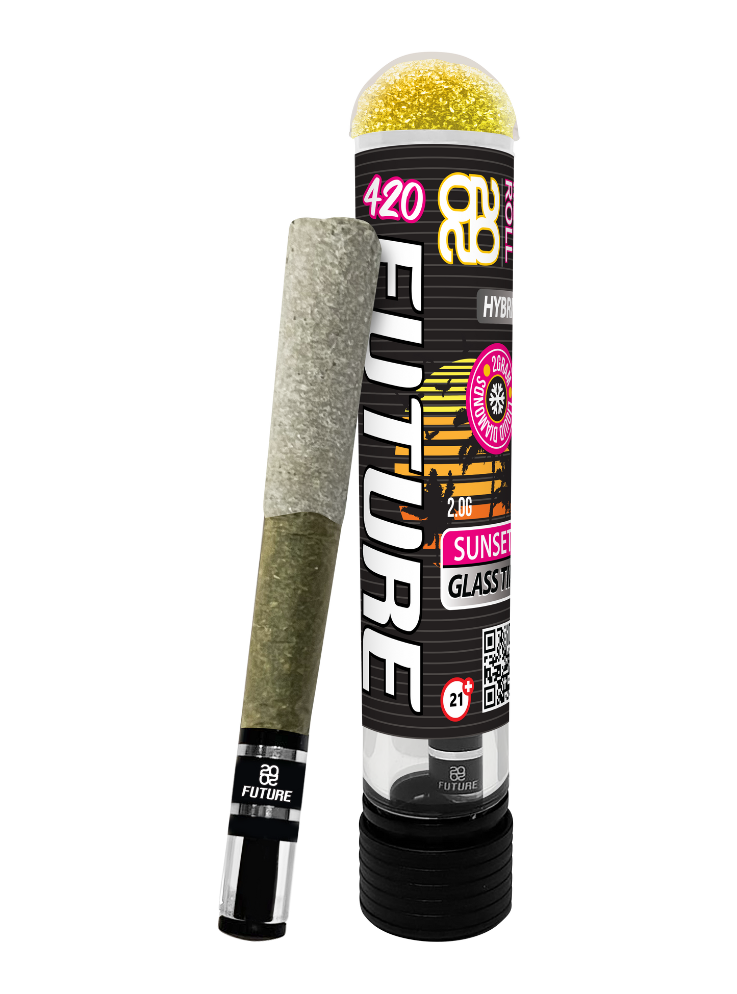 Sunset (Hybrid) 2G Pre-Roll with Glass Tip and GummyCap™